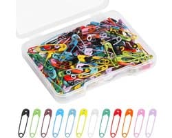 120 stuks veiligheidsspelden met doorzichtige behuizing, 19mm kleurrijke spelden voor kleding, naaien en sieraden DIY projecten