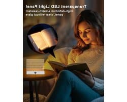 Leeslamp Boekenpaneel - Boeklamp LED - Lezen in bed - Gelijkmatige paginaverlichting - 35 uur batterijduur - Roze