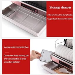 Mini Vaatwasser - Compacte Vaatwasser - Keuken Reinigen - Dubbele Waterspray - 42 Liter - Wit — thumbnail 2