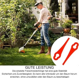 100 stuks vervangende kunststof lemmeten – Voor trimmer, grasmaaier, tuin en gazon — thumbnail 3