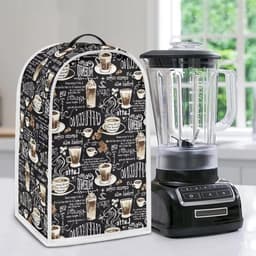 Blenderhoes - Keukenmachine Cover - Keuken Organisatie - Spatbestendig Materiaal - 24 x 185 x 405 cm - Koffie — thumbnail 1