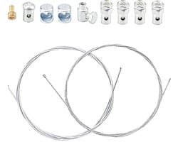 Cosensi- Reparatieset Universeel - Koppelings-/Remkabel - 2 x Gaskabel 2 m - Inclusief Kabelbinder - Hoogwaardig Staal - Duurzaam en Slijtvast - Kabelset