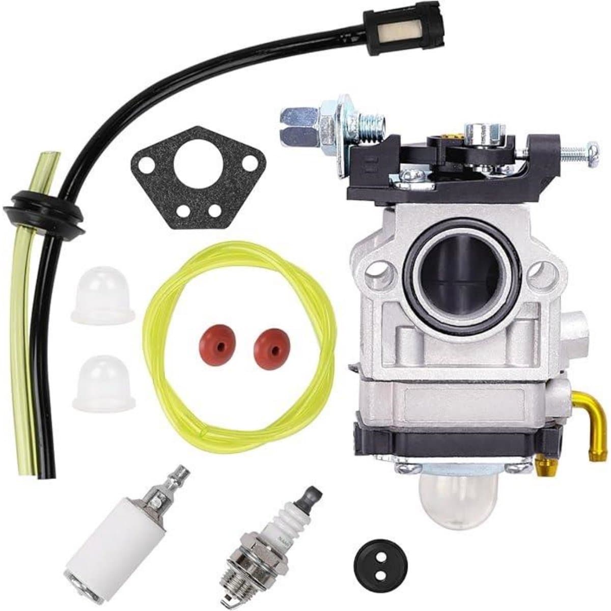 GELLDG Carburateur voor Grasmaaier 52 cc 49 cc 43 cc - Mechanische Carburateur - Complete Accessoires Set - Geschikt voor Diverse Grasmaaiers, Freesmachines en Kettingzagen - Metaal - Inclusief Montageonderdelen — afbeelding 1