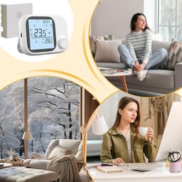 Intelligente Thermostaat - Wifi Regelaar - Comfort Beheer - App en Spraakbesturing - 8.6 x 8.6 x 3 cm - Wit — thumbnail 4