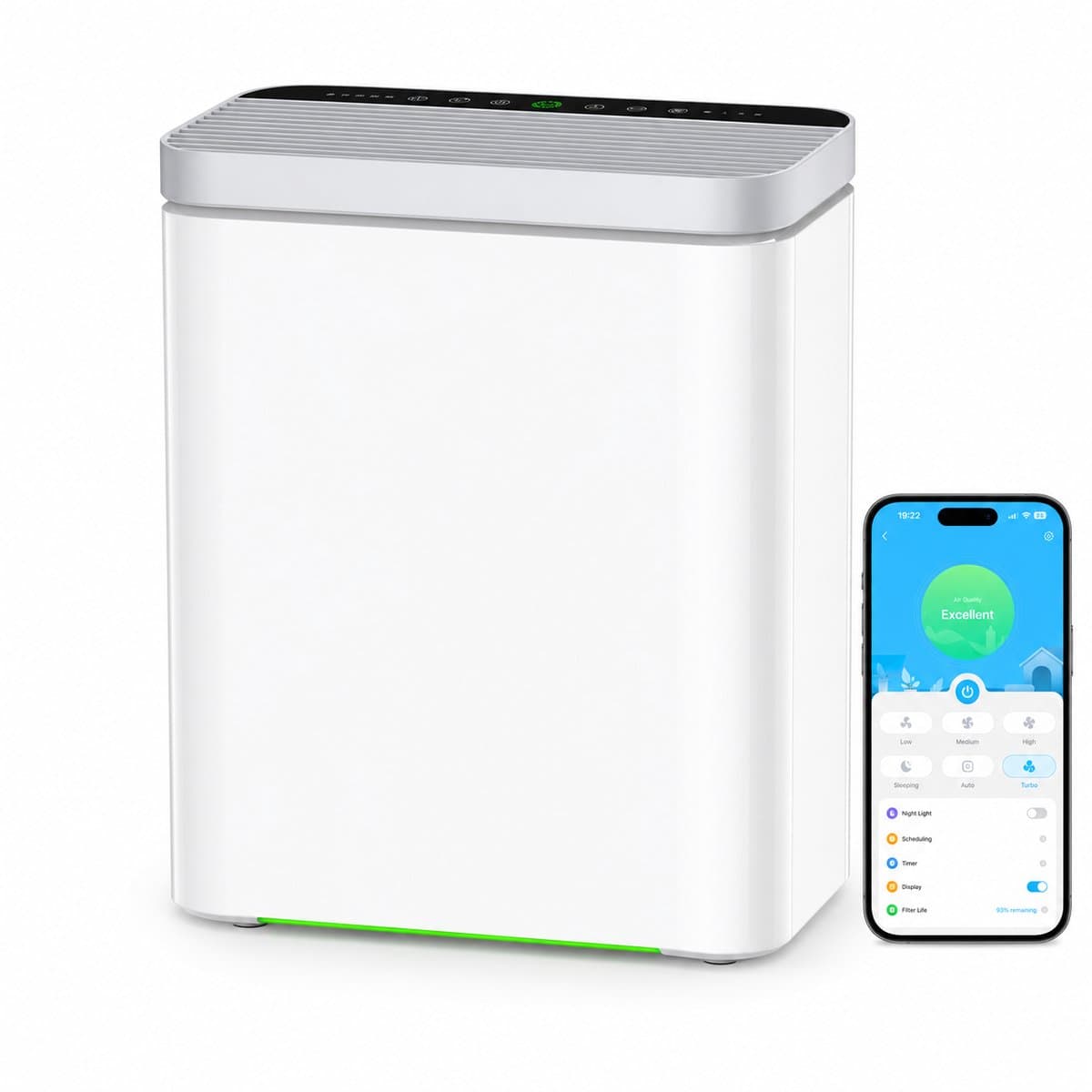Luchtreiniger met HEPA Filter - App & Alexa Bediening voor Grote Ruimtes — afbeelding 1