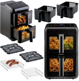Berdsen BD-663 Serie - Dubbele Heteluchtfriteuse - 11.6L - 3000W - Zwart/Zilver — thumbnail 5