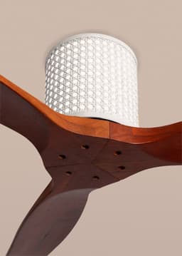 CREATE - Plafondventilator stil 40W (Ø132cm) - Sfeerlicht LED - Afstandsbediening - 6 snelheden - Programmeerbaar - WIND CALM CUSTOM RATTAN — thumbnail 2