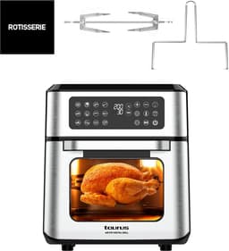 Luchtfriteuse en Oven - Heteluchtoven - Veelzijdig Koken - 99% Minder Vet - 12 Liter Capaciteit - Zilverkleurig — thumbnail 4