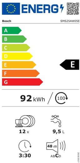 vaatwasser 60cm 12 couverts 48db - bosch - SMS25AW05E — thumbnail 15