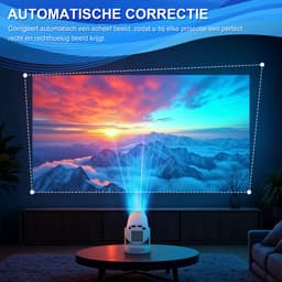 Mini Beamer HY300Ultra – 4K-ondersteuning, Android 11, WiFi 6, Automatische Correctie, 180° Draaibaar, Draagbaar — thumbnail 5