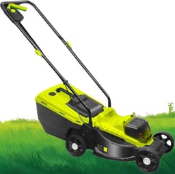 Accu grasmaaier - Elektrische maaier - Gazon onderhouden - 3 maaihoogtes - 33 cm maaibreedte - Grijs — thumbnail 1