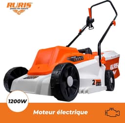 Elektrische Grasmaaier - Grasmaaier Elektrisch - Gazon Onderhouden - Verstelbare Maaihoogtes - 32 cm - Oranje — thumbnail 4