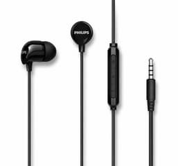 Philips In-Ear koptelefoon TAE1156BK - Clear Sound - Bekabeld - Remote met microfoon - Jack plug 3.5 mm- Zwart — thumbnail 1