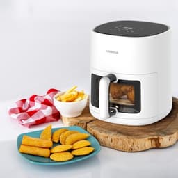 Digitale Heteluchtfriteuse - Airfryer - Gezond Frituren - Programmeerbaar - 45 Liter - Wit — thumbnail 3