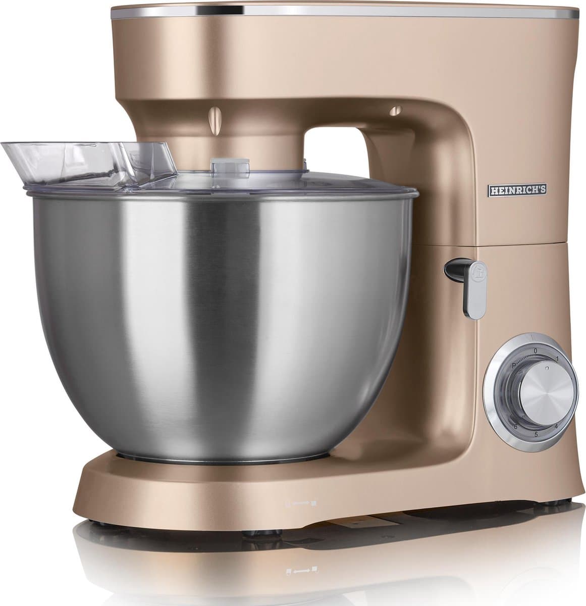 Heinrich´s HKM 8078 - keukenmachine - 1400 Watt - XXL - goudkleurig zijdeglans. — afbeelding 1