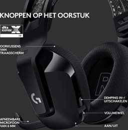 Logitech G733 LIGHTSPEED - Draadloze Gaming Headset - PS5/PS4 & PC - Zwart — thumbnail 8