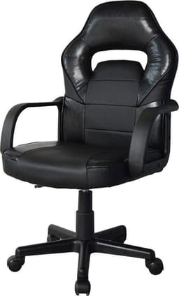Bureaustoel Thomas junior - gamestoel racing gaming stijl - hoogte verstelbaar - zwart — thumbnail 1