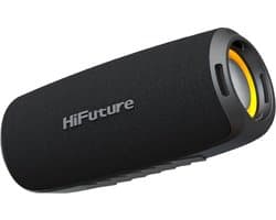 Hifuture Gravity luidspreker - Bluetooth speaker draadloos 5.3 - 12 Uur Speeltijd - IPX7 Waterdicht - Schakelen Tussen Twee Bluetooth-Apparaten - RGB LED-Licht - Kleur Zwart