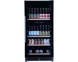 Bierkoelkast Bamberg - vol glazen deur - 192 flessen - Koelkast horeca - Bier koelkast voor Thuis - Flessenkoelkast- Drank koelkast - Bierkast