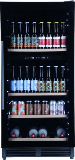 Bierkoelkast Bamberg - vol glazen deur - 192 flessen - Koelkast horeca - Bier koelkast voor Thuis - Flessenkoelkast- Drank koelkast - Bierkast — thumbnail 1