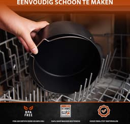 Airfryer Accesoires - Geschikt voor Airfryer XL en XXL - Heteluchtfriteuse Accesoires Set - Bakset - Bakvorm - Ø20CM — thumbnail 6