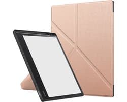 Hoes Geschikt voor Kobo Elipsa 2E - Luxe E-reader Trifold Case - Bescherm Hoesje Book Cover - Rosé Goud