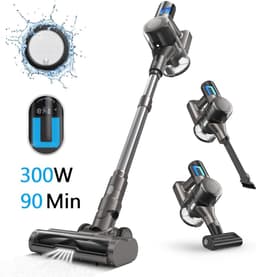 steelstofzuiger met 2 accu’s draadloos 300Watt met 5 verschillende opzetstukken - Anti-klitten systeem - Zakloos - Handstofzuiger - Kruimeldief TD1-C plus 2X accu's — thumbnail 2