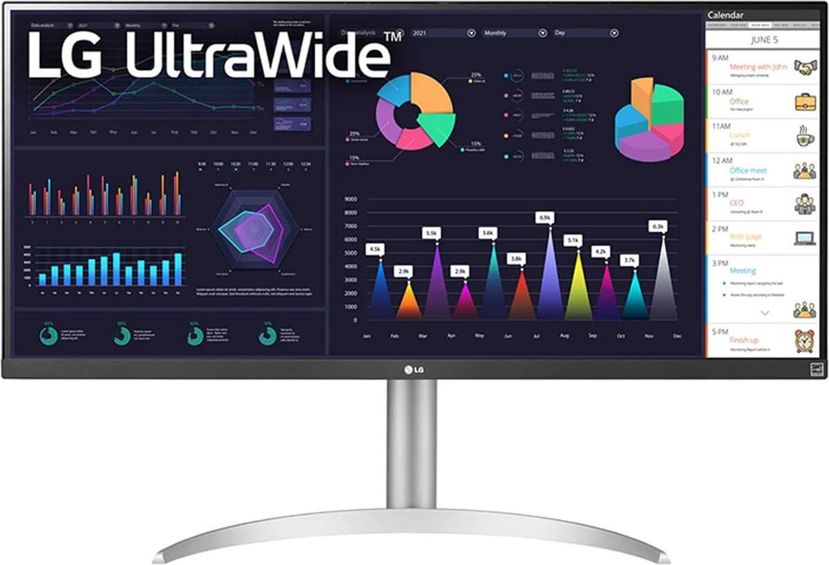 LG 34WQ650 - Full HD IPS UltraWide Monitor - 34 Inch - HDR400 — afbeelding 1