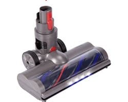 Kenvor - Gemotoriseerde roterende Borstel - Compatible met Dyson V7 V8 V10 V11 V15 - Turboborstel Zuigmond Elektrisch Mondstuk - Directe aandrijving - Vloerborstel met 4 LED-lampen voor tapijten en harde vloeren-