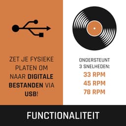 Lenco Platenspeler met Bluetooth - Ingebouwde Speakers - Auto-stop - LS-55WA - Hout — thumbnail 4