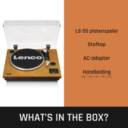Lenco Platenspeler met Bluetooth - Ingebouwde Speakers - Auto-stop - LS-55WA - Hout — thumbnail 5