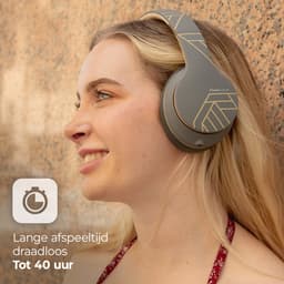 PowerLocus P6 draadloze Over-Ear Koptelefoon Inklapbaar - Bluetooth Hoofdtelefoon - Met microfoon - Asfalt Grijs — thumbnail 6