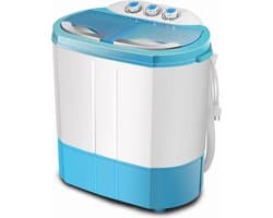 Klein en Efficiënte Mini Wasmachine met Dubbele Trommel, Centrifuge en Droogzwierder - Perfect voor Camping, Kleine Ruimtes en Reizen
