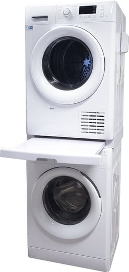 Scanpart kunststof tussenstuk voor wasmachine en droger met werkblad inclusief spanband - Geschikt voor AEG Bosch LG Miele Samsung Siemens Zanussi Whirlpool - Stapelkit - Alternatief voor SKS101 - Universeel — thumbnail 7