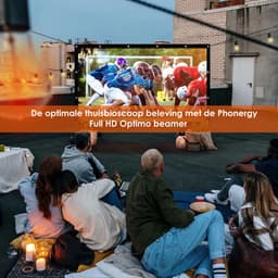Phonergy Optimo- Beamer- 4K ondersteuning - Projector- 2026 - 15000 Lumen- Wifi- Bluetooth- HDMI- WK 2026 - Zwart — thumbnail 4