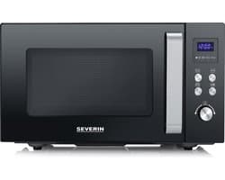 Severin MW 7763 Magnetron met Grill – Glazen Bodem zonder Draaiplateau – 9 Programma’s - 25 Liter - Zwart