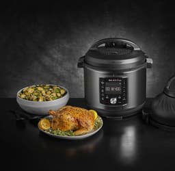 Instant Pot Pro Crisp 11-in-1 multicooker met airfryer 7,6L liter, 2 afneembare deksels, Snel onder druk koken,Slow cooking, Sauteren, Stomen, Sous vide, Warmhouden, Snel frituren, Braden, Bakken, Roosteren, Drogen — thumbnail 5