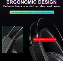 Computer Headset - Verstelbare Microfoon - Noise cancelling - Laptop - Geschikt voor: Playstation Gaming Koptelefoon Plug&Play USB Kabel - Zwart — thumbnail 2