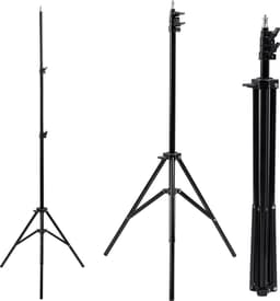 Maclean MC-163 statief voor 12 "ringlicht verstelbare hoogte 62-190 cm verlichting statief lamp statief 3kg draagvermogen licht statie — thumbnail 1