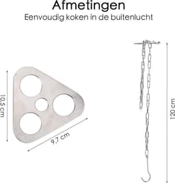 Driepoot BBQ Set - Compact - Kwalitatief materiaal — thumbnail 2