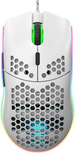 HXSJ J900 - Bedrade Gaming Muis - 6400DPI - Ultra licht - RGB Verlichting - Optisch - Wit — thumbnail 2
