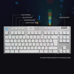Logitech G915 TKL - Mechanisch Gaming Keyboard - Draadloos - Tactile - QWERTY (ISO) - Wit — thumbnail 4