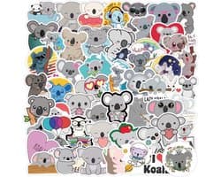 Winkrs | Koala Stickers - Schattige Stickers - Dieren Stickers - 50 stuks voor laptop, muur, journal, etc.