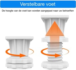 Wasmachine Verhoger - Meubelroller - Verhoger Wasmachine - Wasmachine Sokkel - Verstelbaar - Wieltjes — thumbnail 5