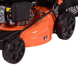 Kibani Benzine Grasmaaier - 196 cc / 4.7 pk 4-takt Motor – Extra Cross Blade & 4T Olie Bonus – Maaibreedte 53 cm – 8 Instelbare Maaihoogtes – Incl. 62L Opvangbak – Mulchfunctie — thumbnail 4
