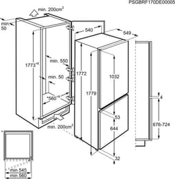 AEG SCE818F6TS koel-vriescombinatie Ingebouwd 253 l Wit — thumbnail 4