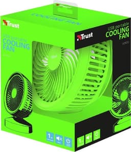 Trust - Ventu - USB Ventilator - Groen - Met powerbank 4400 mAh - Voor op het strand - op vankantie — thumbnail 2