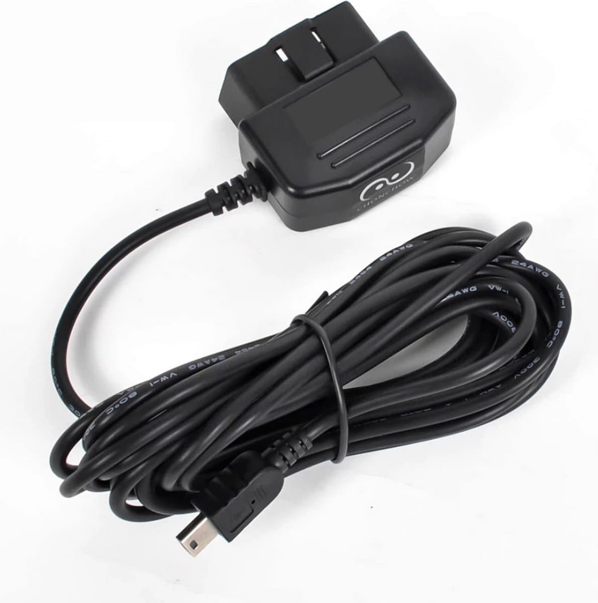 Micro USB dashcam voeding via OBD 12V naar 5V / 350cm snoer / HaverCo — afbeelding 1