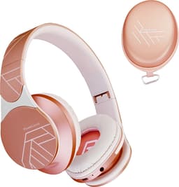 PowerLocus EDGE - Draadloze Koptelefoon - Koptelefoon Draadloos - Bluetooth Headphone - Over-Ear - FM Radio - Micro SD - Microfoon - inkl. Case - Rose Gold — thumbnail 1