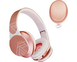 PowerLocus EDGE - Draadloze Koptelefoon - Koptelefoon Draadloos - Bluetooth Headphone - Over-Ear - FM Radio - Micro SD - Microfoon - inkl. Case - Rose Gold